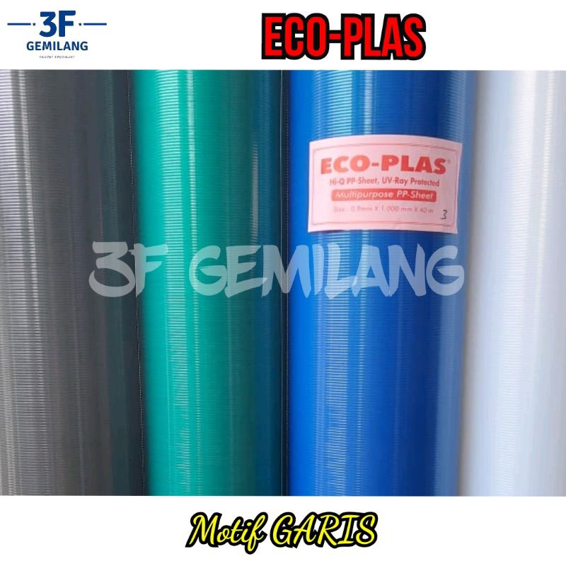 Fiber Plastik Penutup Pagar ECOPLAS GARIS 0.8mm Meteran