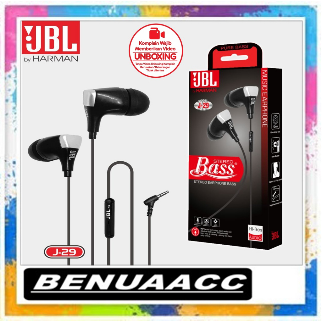 (ba) HF HEADSET JBL J-29 STEREO BASS