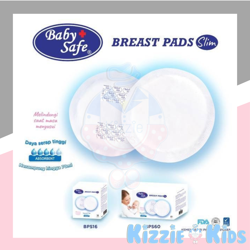 Baby Safe Breast pad isi 16 / Isi 60 / Breast pad