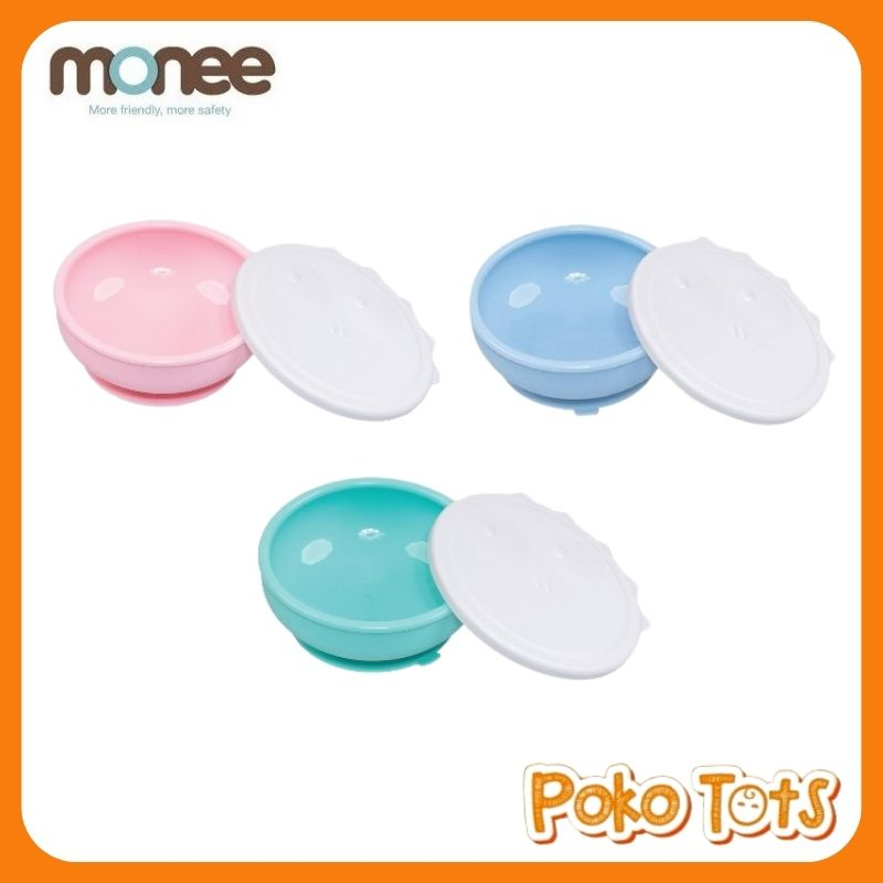 Monee Dinosaur Silicone Suction Bowl 350ml Mangkuk Bayi Silikon Mangkok Hisap Tutup 350 ml