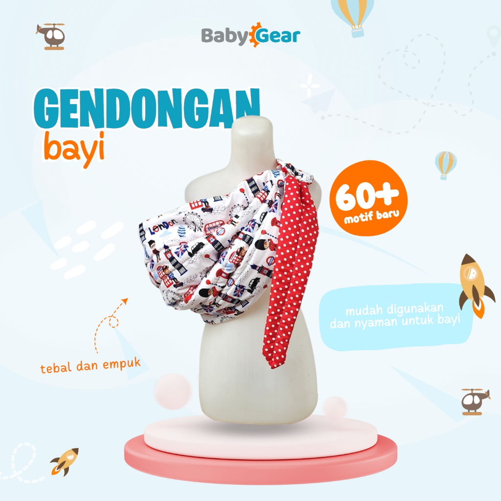 Gendongan Bayi Ring Sling lapisan empuk dan nyaman