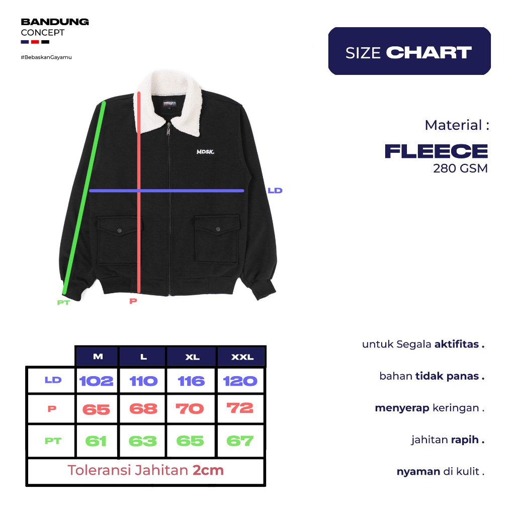 MDSK Lasket - Jaket Pria dan Wanita