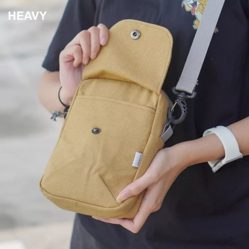 tas selempang kanvas casual heavy