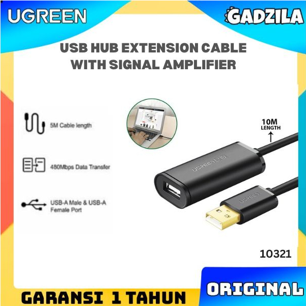 UGREEN Cable Extension USB 2.0 Male to Female Round Kabel Data Sambungan Transfer Untuk Laptop Komputer Mouse Flashdisk