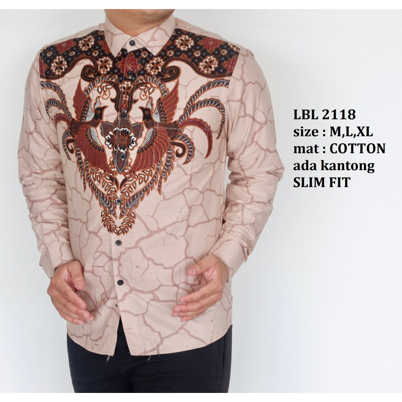 BATIK PRIA LENGAN PANJANG SLIMFIT PREMIUM
