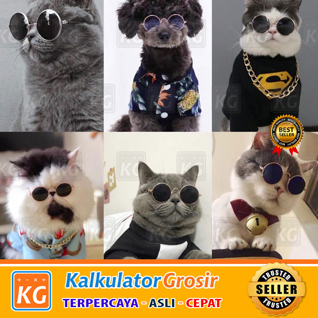 Kacamata Kucing Anjing Kacamata Hitam Fashion Hewan Peliharaan Anti UV Lucu Aksesoris High Quality Animal