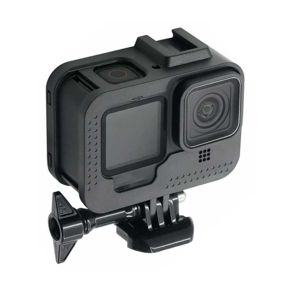 Case GoPro Hero 9/10/11 Protection Frame with Cold Shoe Pelindung Kamera Aksi Debu Goresan Casing Go Pro Berkualitas