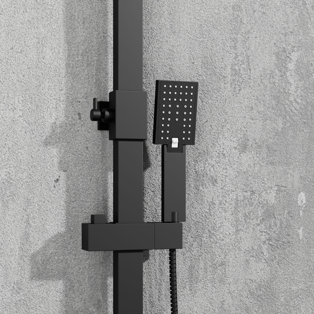 KERROGEE Shower Tiang Column Kotak Panas-Dingin/3 Dalam 1 Shower Kamar Mandi  Set Dengan Faucet / Set pancuran kuningan lengkap
