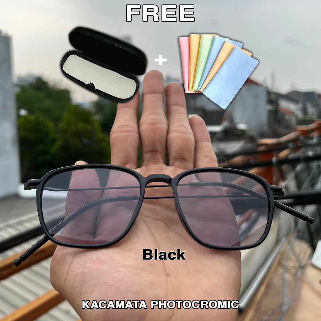 PA6 Kacamata Photocromic Korea / Anti Radiasi 2 In 1 Potokromik Photochromic Pria Wanita PA6 Anti radiasi Kacamata kekinian Termurah