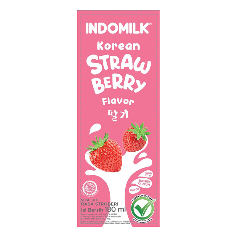 

INDOMILK Korean Susu UHT Strawberry 180 ml