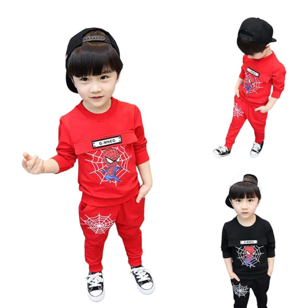 stelan switer spidermen usia 1-5 thn