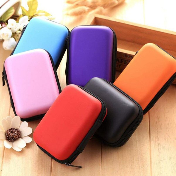 C133 Pouch Earphone JUMBO Persegi Panjang Dompet Earphone Pouch Penyimpanan Headset Handsfree Charger Kabel