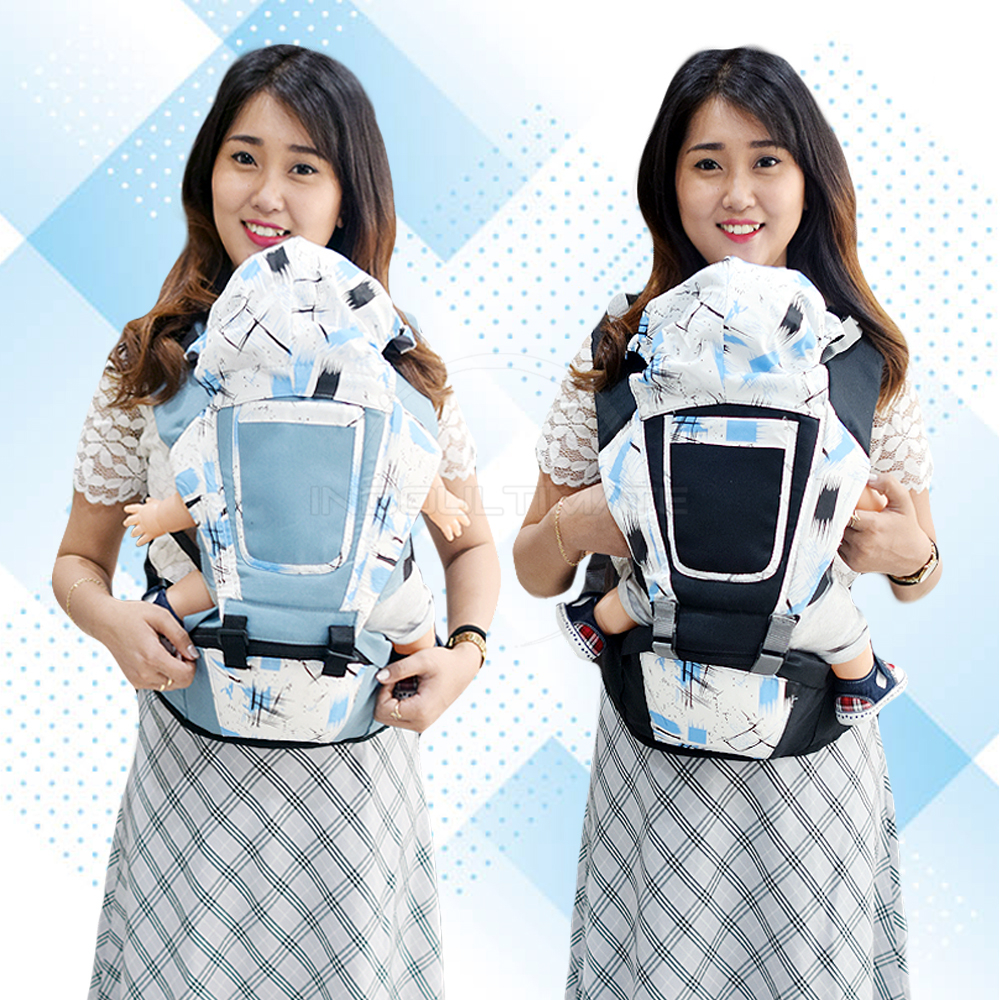 Gendongan Hipseat Bayi 7in1 BOBO BABY Dengan Topi GBSL-1200 Gendongan Bayi Depan Hipseat Baby Carrier Model Terbaru Gendongan Bayi Samping Multifungsi Instan Gendongan Anti Pegal