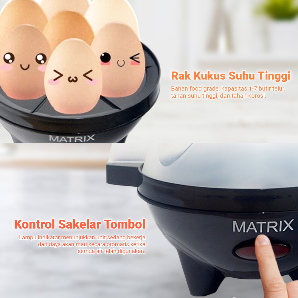 Electric Egg Cooker Boiler Alat Rebus Telur ZD-001 Termurah