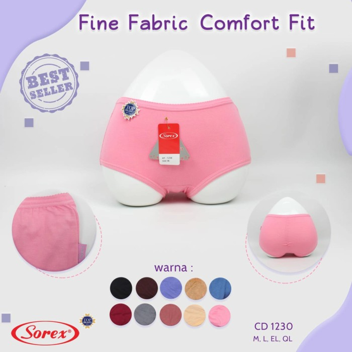 SOREX | CELANA DALAM WANITA CD 1230 FINE FABRIC COMFORT / DALAMAN PEREMPUAN SUPER LEMBUT