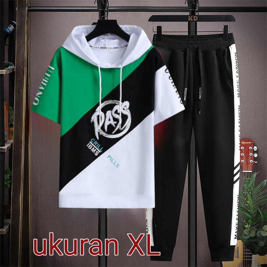 amosjkt28.setelan lengan pendek/setelan set/setelan crill/setelan dewasa/setelan celana jogger