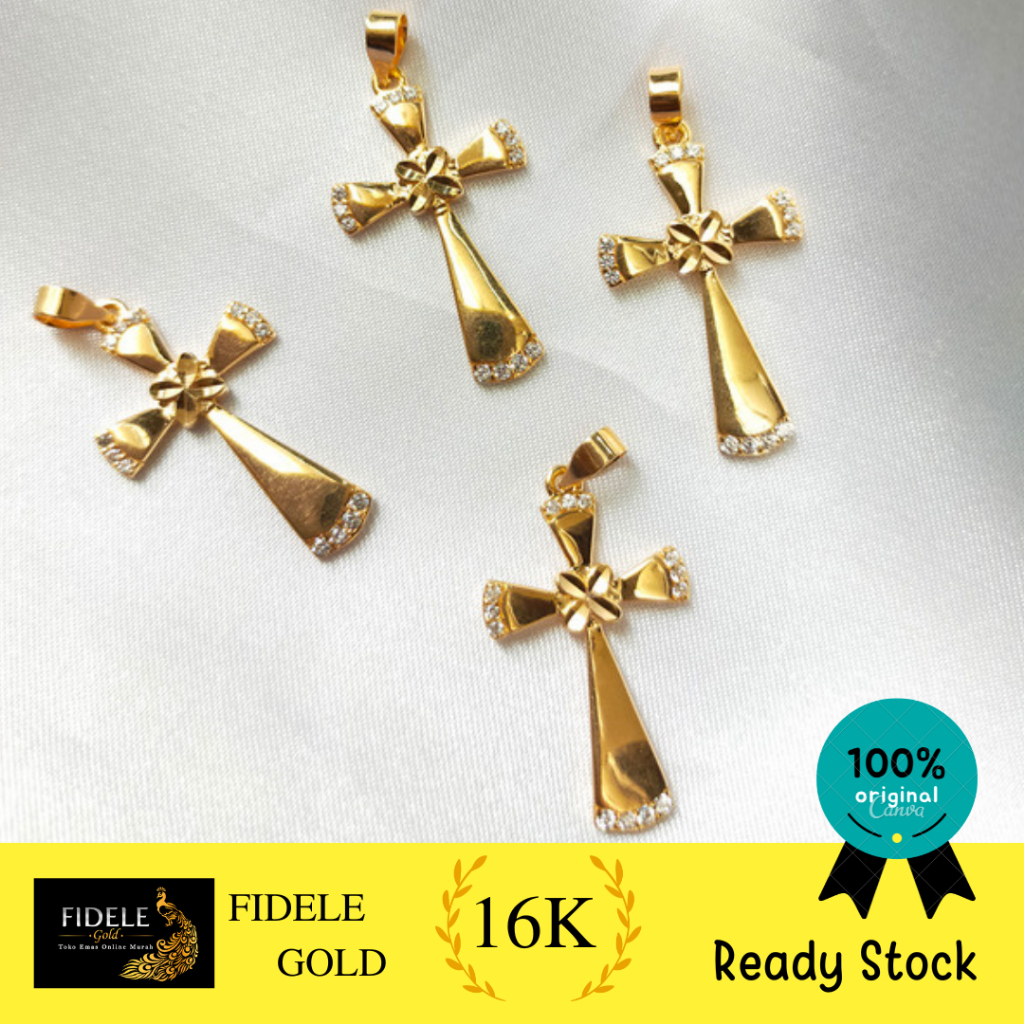 Liontin Salib Permata Fashion Liontin Emas Asli 700 Liontin Yesus Salib