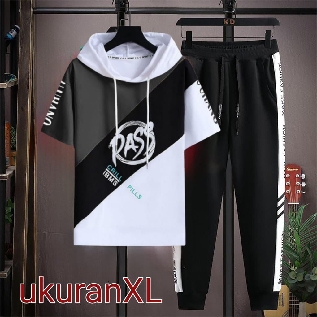 amosjkt28.setelan lengan pendek/setelan set/setelan crill/setelan dewasa/setelan celana jogger