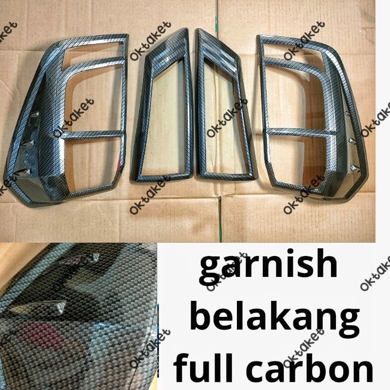 Garnish lampu belakang Calya Sigra 2016 2018 2020 2021 2023  full carbon