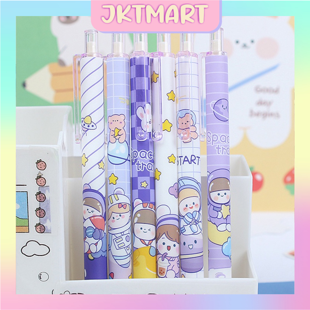 

⭐ JKTMART ⭐ Pulpen Gel Motif Cartoon Pulpen Pelajar Dan Kantor Pena Lucu Joy Girl S052