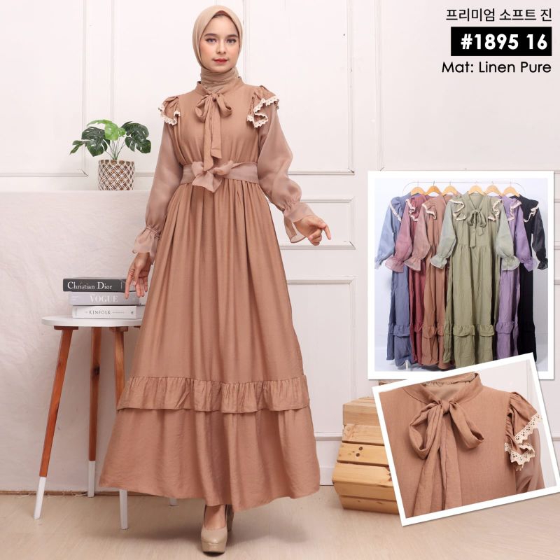 Gamis Dress Tangan Organza