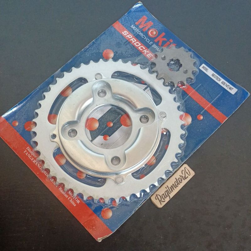 GIR GEAR DEPAN PLUS BELAKANG 428 14T 46T GL PRO MAX NEOTECH MEGA PRO LAMA NEW