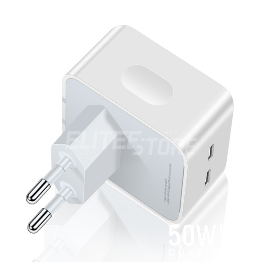 ADAPTER FAST CHARGING 35W DUAL PORT TYPE USB C 35 WATT ORIGINAL / POWER ADAPTER 35W DUAL USB C PORT