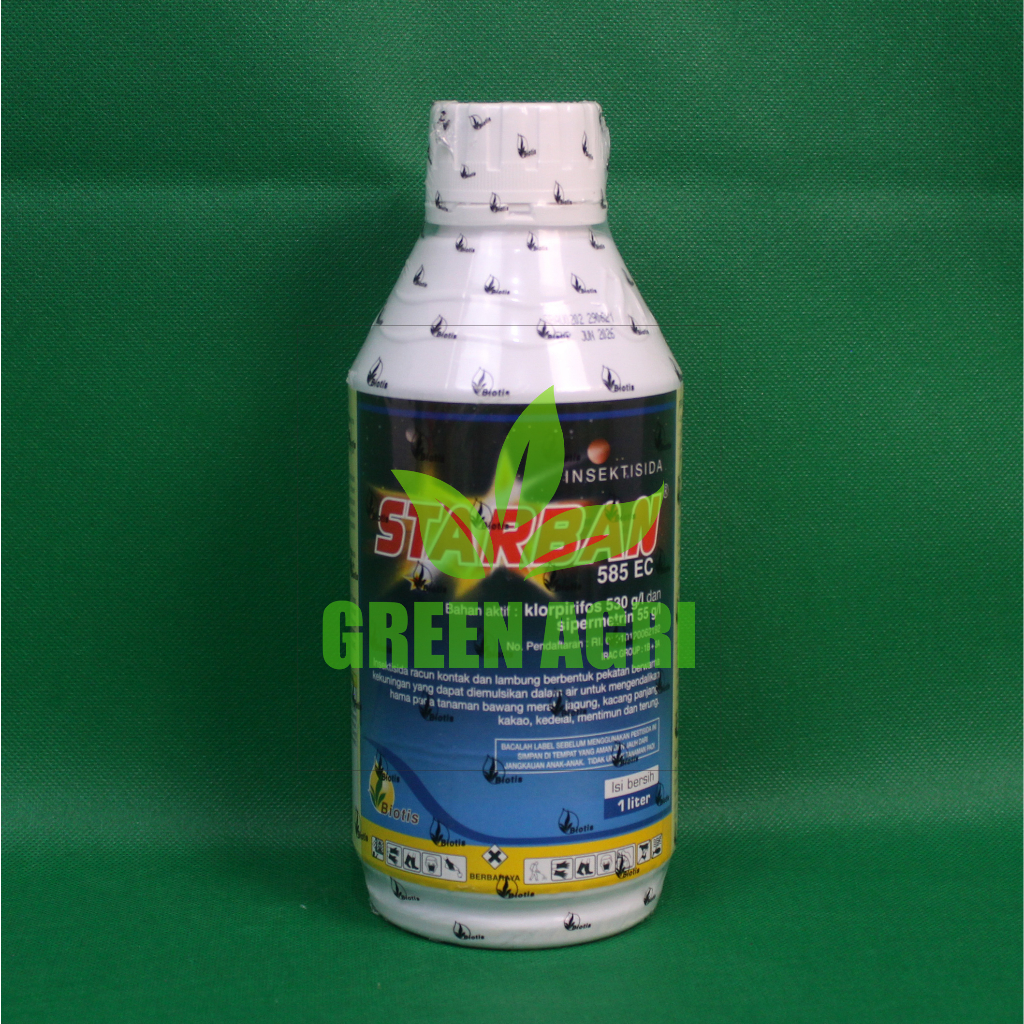 Starban 585 EC 1 Liter Insektisida Starban 585 Obat  Pembasi Hama Kutu, Lalat Padi