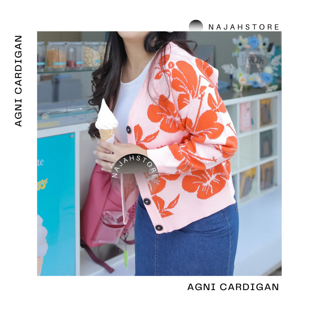 najahstore_officials Agni cardigan knit atasan premium