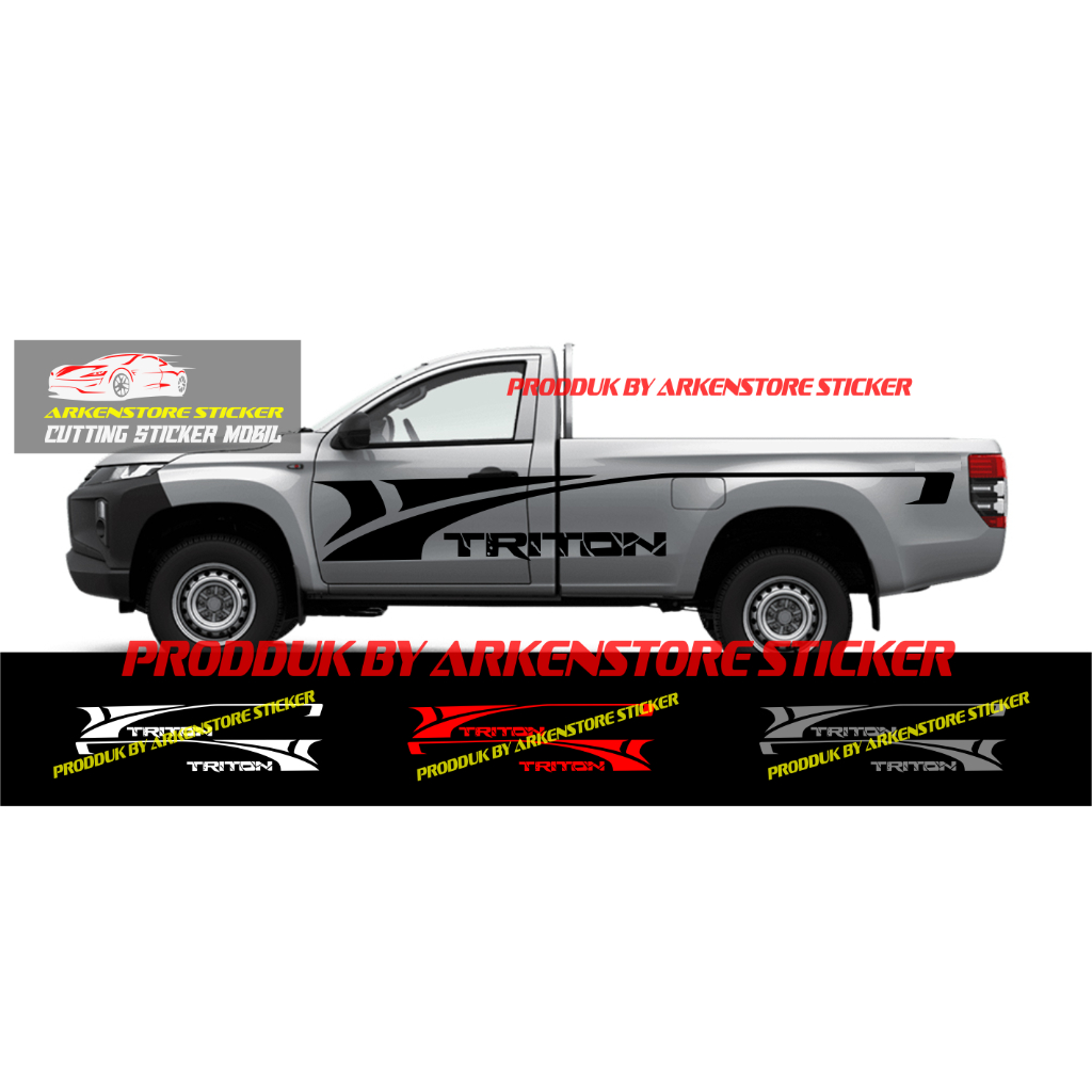 Cutting sticker stiker mobil triton sticker mobil mitsubishi triton single cabin all tipe bisa