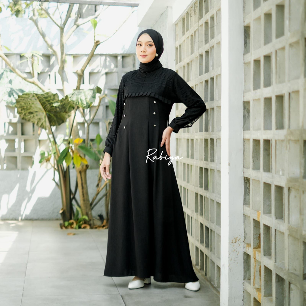 Gamis Syar'i Jumbo Terbaru Baju Muslim Dress Menyusui Wanita Big Size LD Up To 140