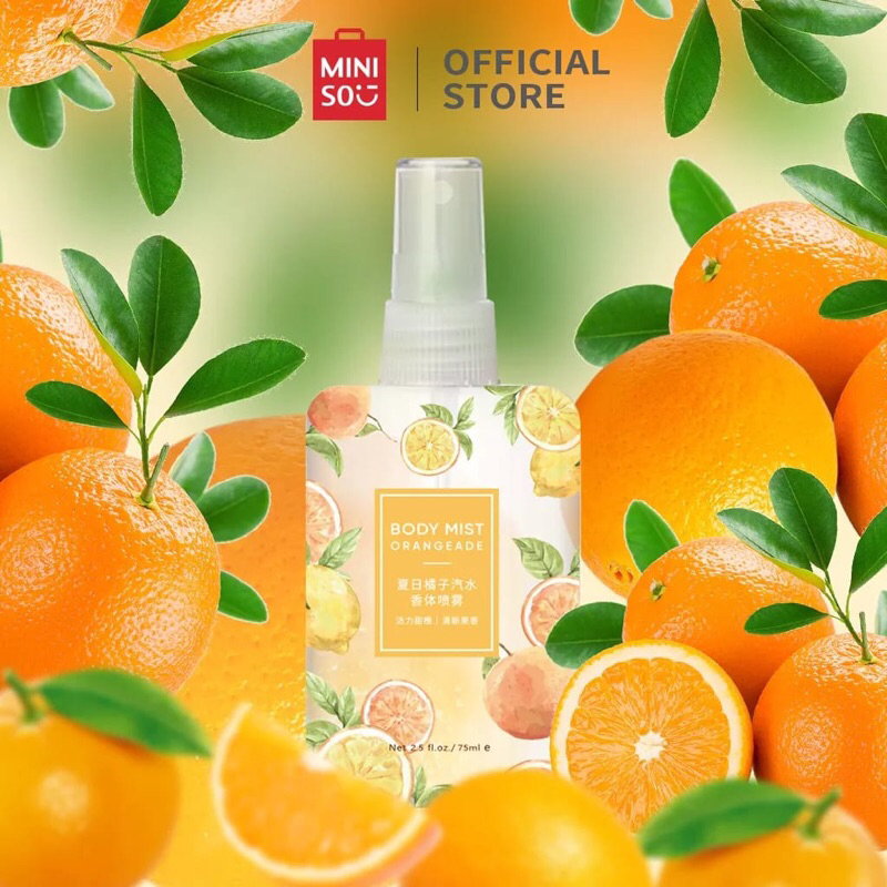 MINISO Fregrance Body mist Perfume English Pear/ Sweet Peach Parfum Wanita