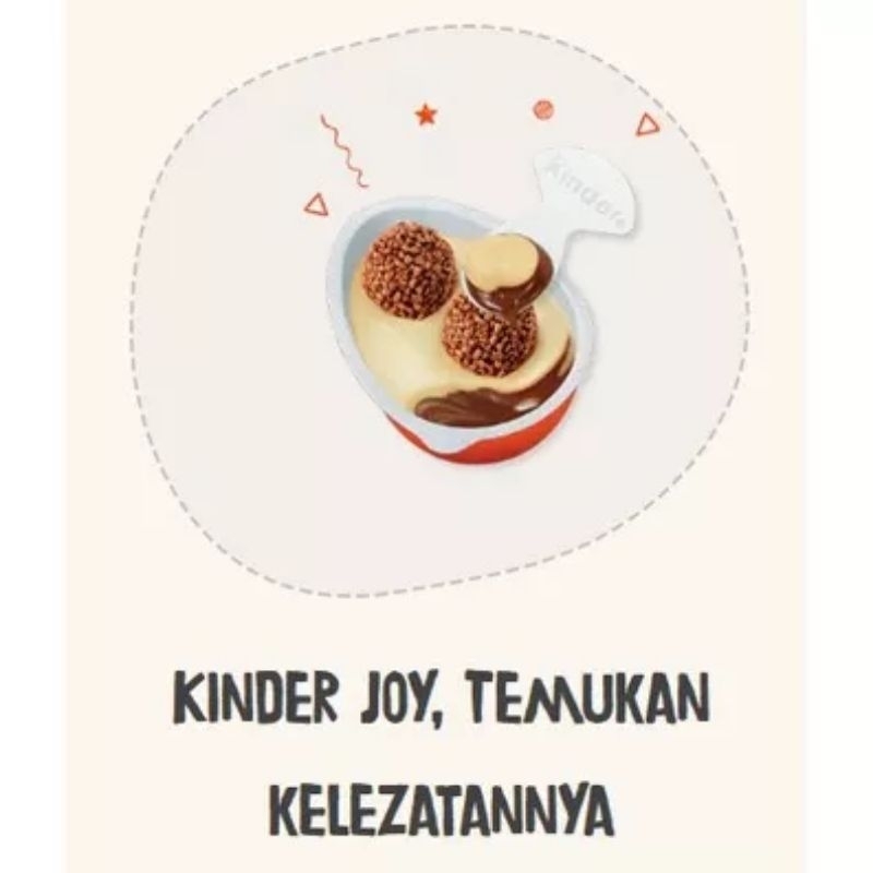 Kinder Joy Coklat 20gr /makanan ringan