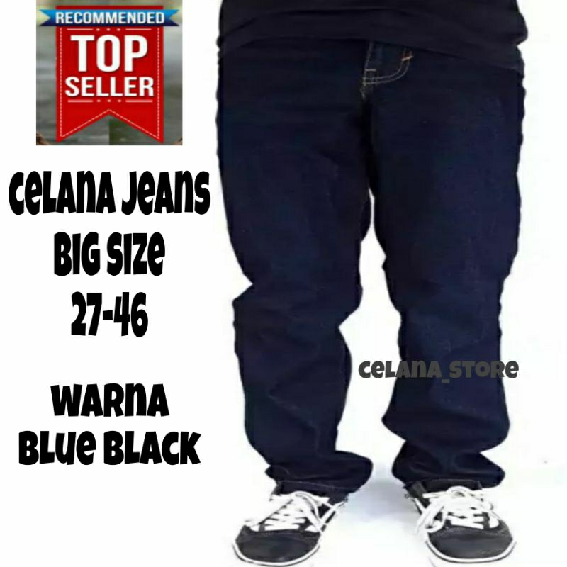 celana jeans standar pria/celana jeans panjang reguler/celana jeans