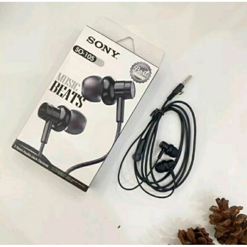 Headset SO-105 Musiv Stereo Earphone Hansfree Extra Bass SO105