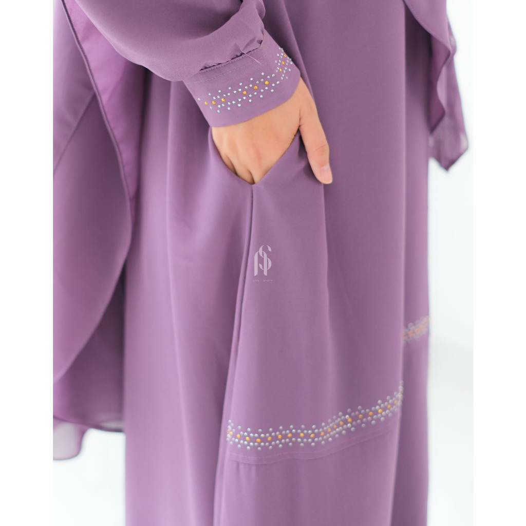 GAMIS CERUTY BABYDOLL SET KHIMAR NANABIL BY NS NISA BUSANA DAN SYERILA SET HIJAB SYARI