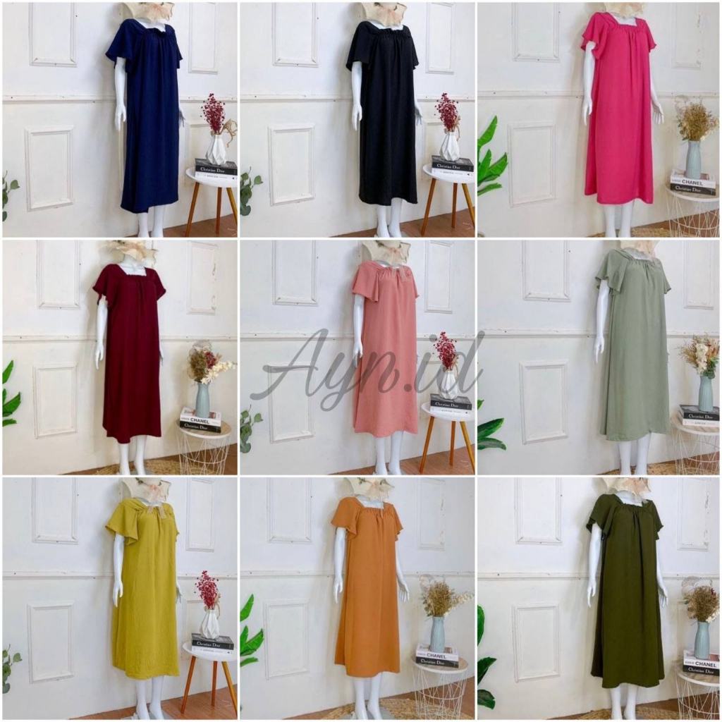 DRESS FUJI - DASTER POLOS WANITA// BAJU TIDUR WANITA KEKINIAN// BAJU SEHARI-HARI VIRAL// LINGERY WANITA CRINGKLE// DASTER CRINCLE POLOS// DASTER ARAB