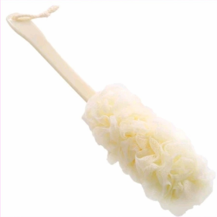 SIKAT MANDI PUNGGUNG SHOWER SCRUB PUFF GAGANG PANJANG / SPONS SCRUB BRUSH