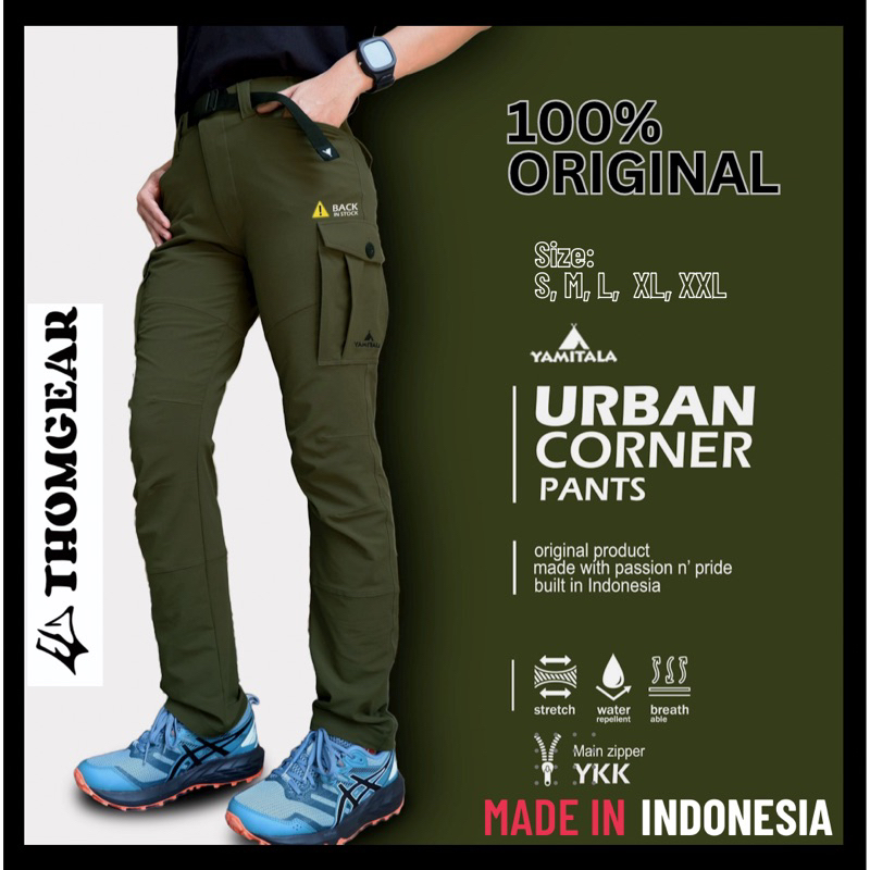 Yamitala Urban Corner Unisex Celana Gunung Outdoor Hiking  Pria Wanita Laki Laki Cewek Cewe Cowok Cowo Dewasa Quickdry Stretch Elastis Slim Fit Reguler Karet Pinggang Original Terbaru Ukuran S Xl 27 Jumbo Thomgear