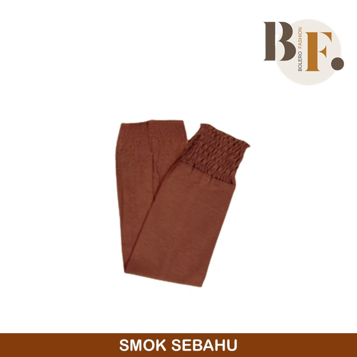 Promo Manset Tangan Smok Sebahu Warna Coklat Mocca Atasan Muslimah Bahan Spandek
