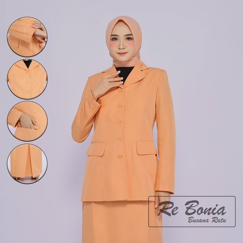 Blazer re bonia seragam dharma wanita baju kerja