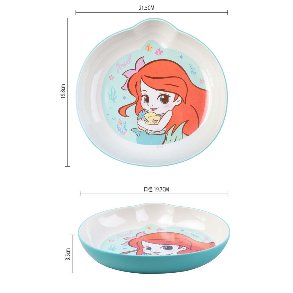 piring makan disney original pm024 pm025 sekat princess mickey elsa ariel