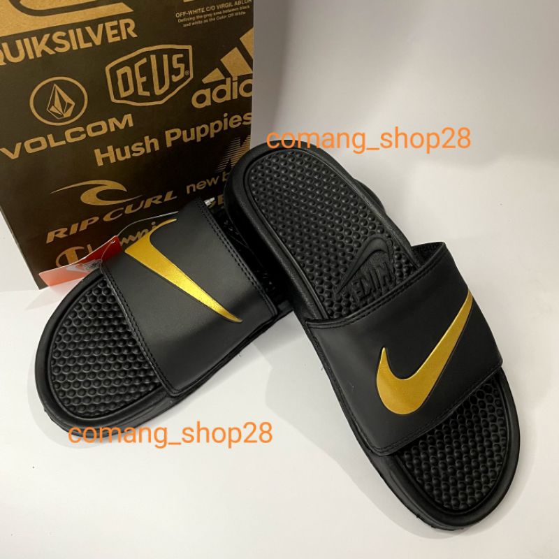 SANDAL NIKE FLIP FLOP BENASSI SWOOSH IMPORT TERMURAH SANDAL NIKE PRIA KEKINIAN ceklis Gold