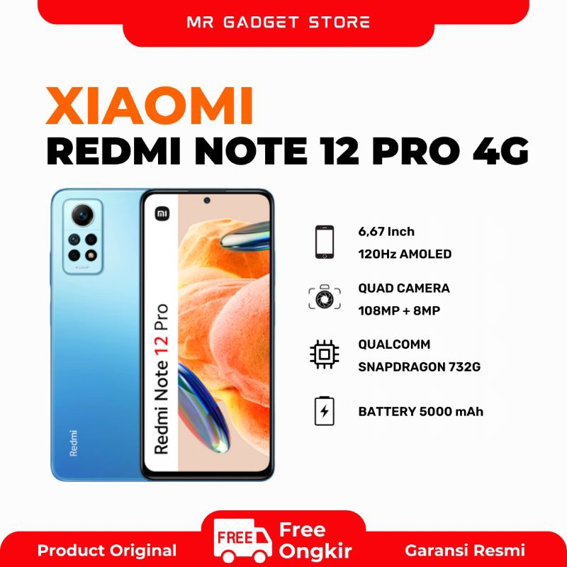XIAOMI REDMI NOTE 12 PRO 4G (6GB/128GB) (8GB/256GB)