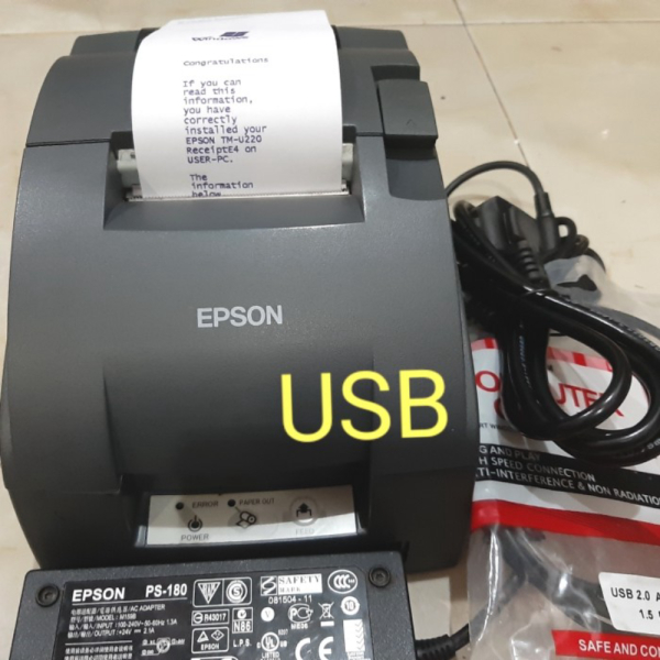 PRINTER TM U220 EPSON KASIR TMU 220 - USB