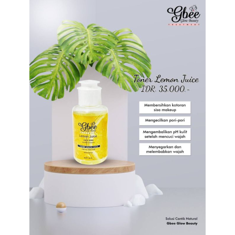 Miffglow - GBEE GLOW BEAUTY SET CLEANSING LEMON JUICE , CELANSER LEMON JUICE TONER LEMON JUICE BPOM