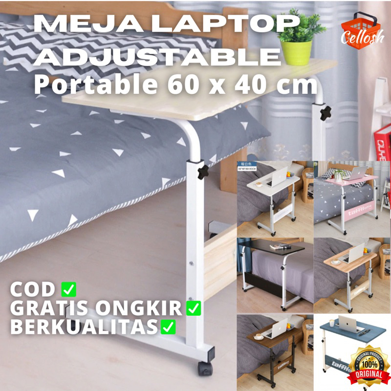 Meja Kerja Belajar Laptop Lipat Adjustable Portable Rotate Laptop Desk ND02