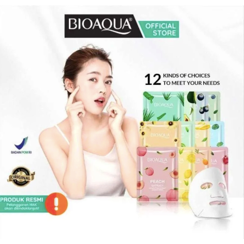 ❤LOLA❤ MASKER BIOAQUA BIOAQUA | Natural Skin Care Mask Masker Sheet / Mask Sheet / Masker Wajah 1pcs