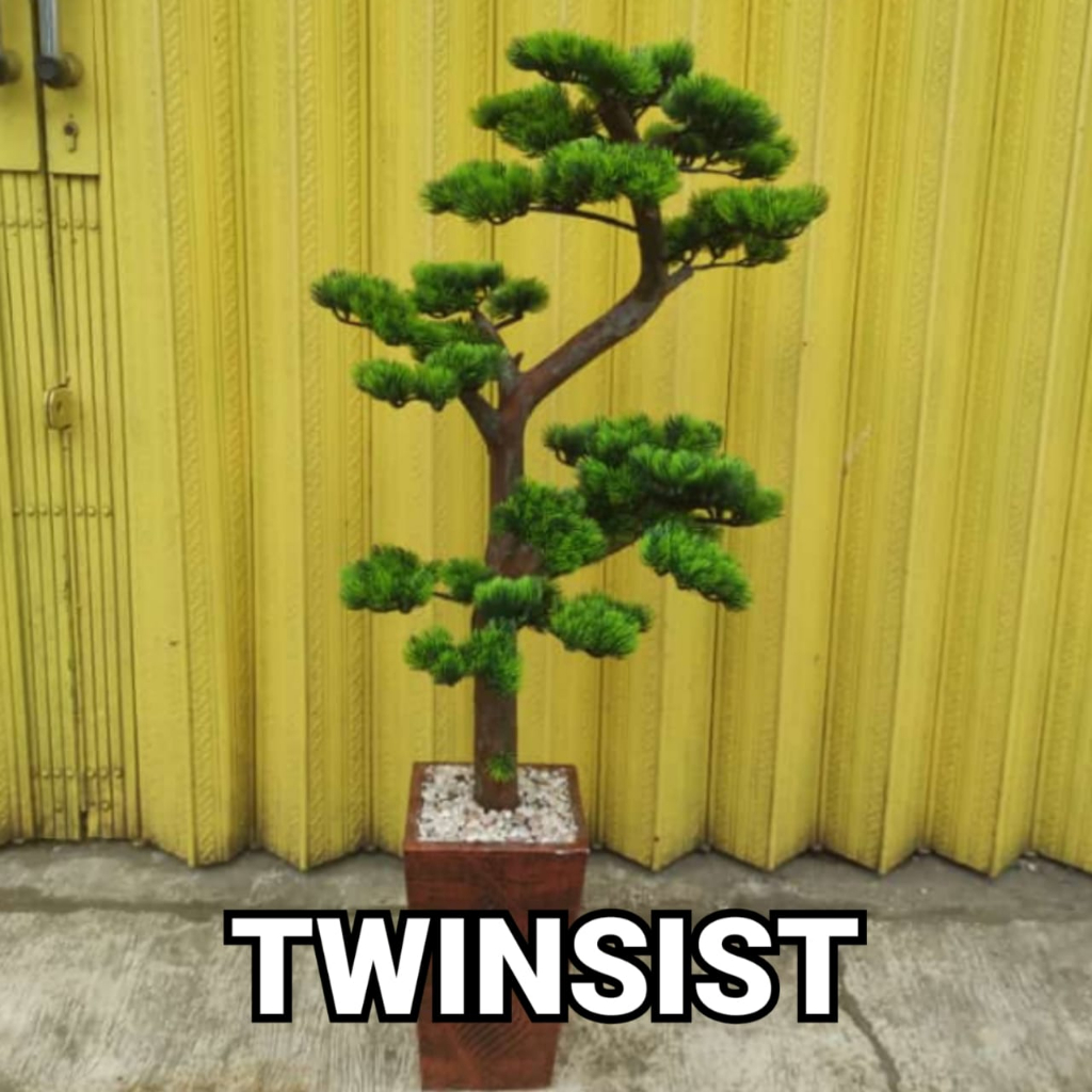 TERMURAH Pohon Bonsai Cemara Udang Plastik Artificial Palsu Tinggi 110 cm / Pohon Hias Plastik / Poh