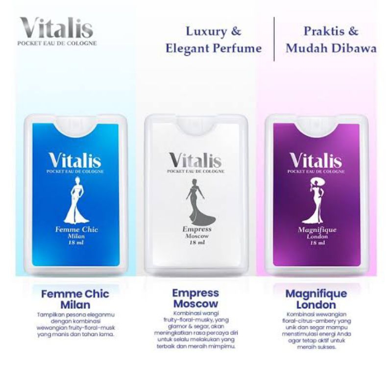 Vitalis Pocket Eau De Cologne 18ml